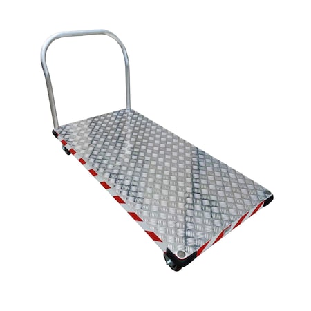 Pake Handling Tools Platform Truck, Aluminum Diamond Deck, 30'' x 60'', 5'' PU Casters, 2000 lb. Cap., Heavy Duty PAKAF3060